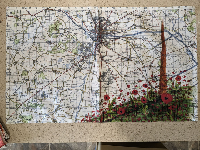 International Bomber Command Centre, tea towel with poppies 