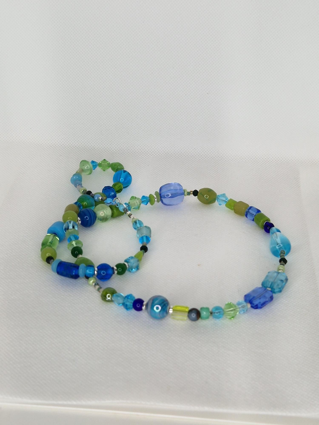 Collier perles de verre 