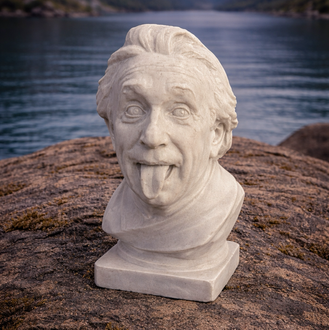 Albert Einstein Marble Effect Bust 