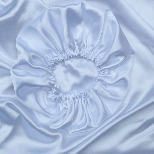 White Satin Hair Bonnet