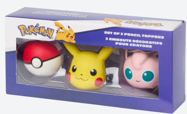 Set of 3 potlood toppers