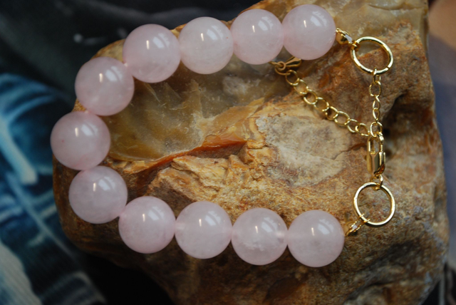 Bracelet en quartz rose