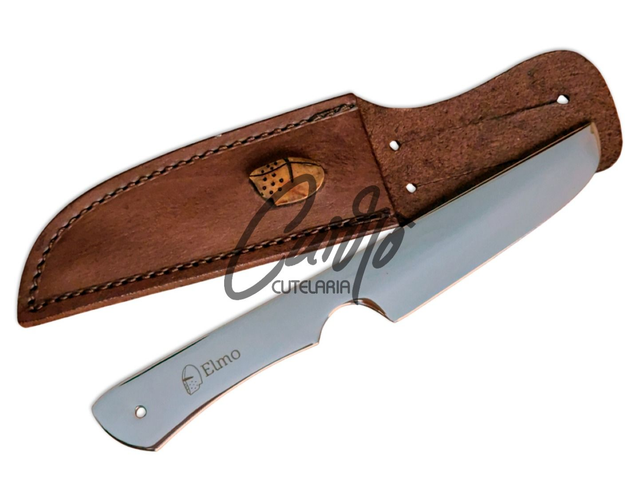 Faca Castradeira Elmo 4 Polegadas com Bainha em Couro