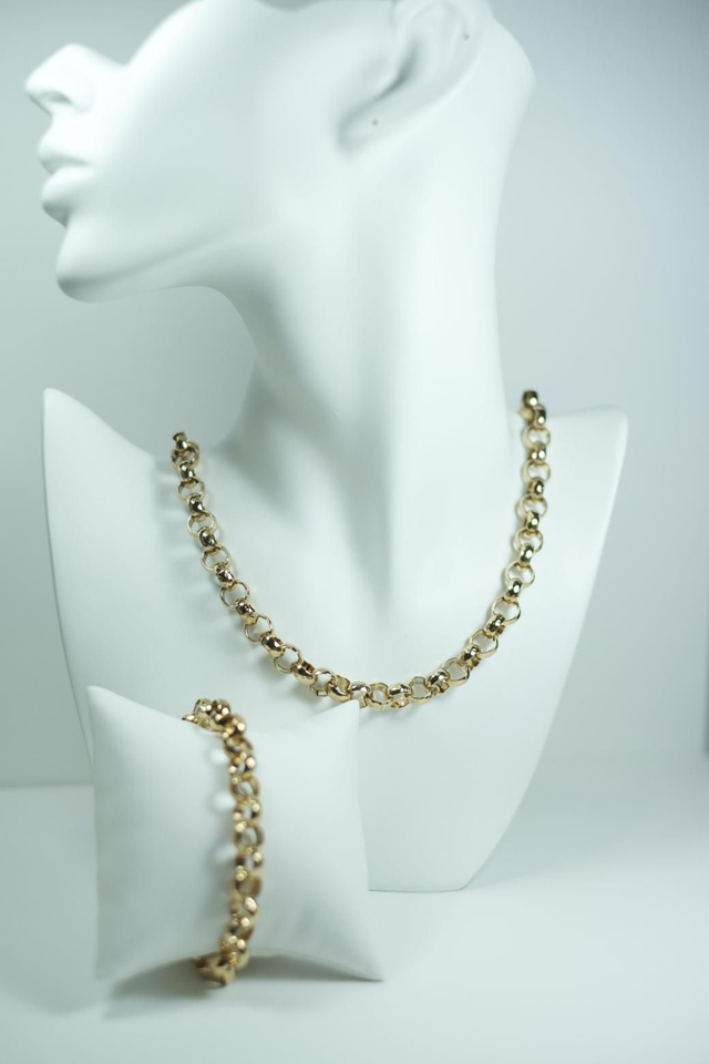 Parure De Bijoux En Acier Inoxydable Or 