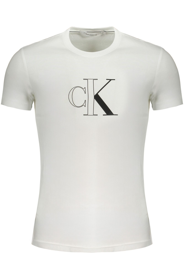 CALVIN KLEIN T-SHIRT MANICHE CORTE UOMO BIANCO