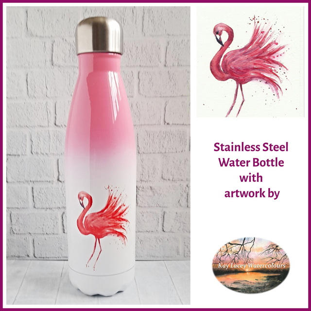 Stainless Steel Water Bottle Flamingo