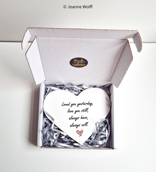 Ceramic Heart Shaped Coaster