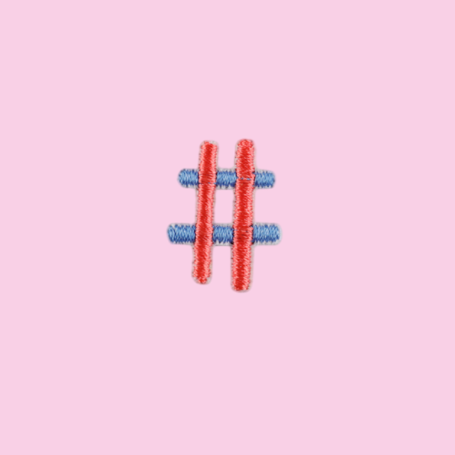 Hashtag (Blue&Red)