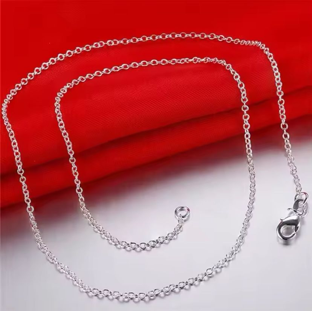 Schakel halsketting 925 sterling zilver