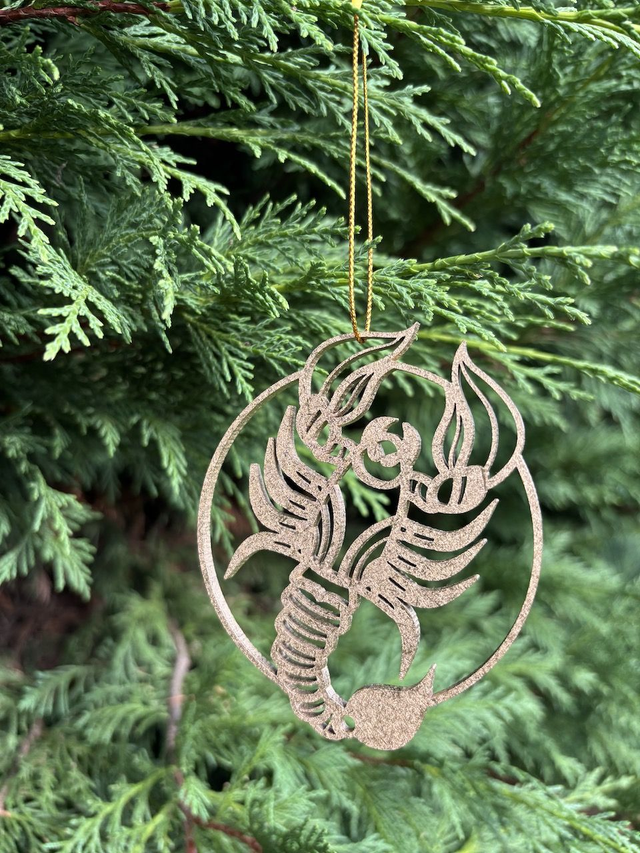 Boule de Noel Scorpion Or