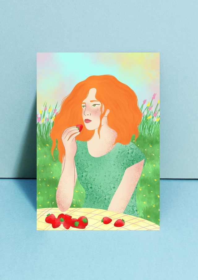 Print Pique-nique aux fraises