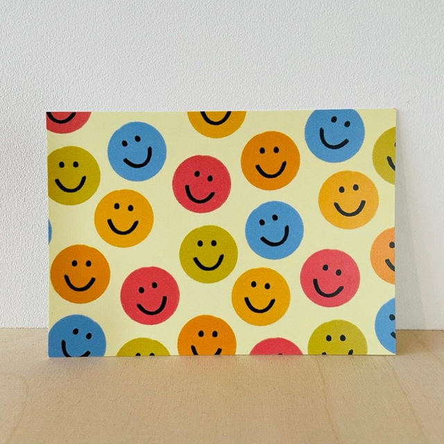 Ansichtkaart smiley, 10 x 15 cm