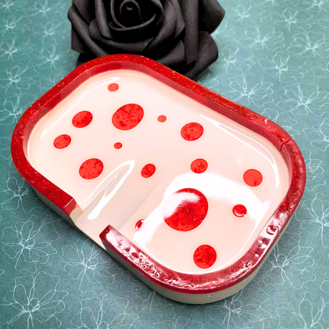 POLKA ROUGE - Porte-savon - Eco-résine