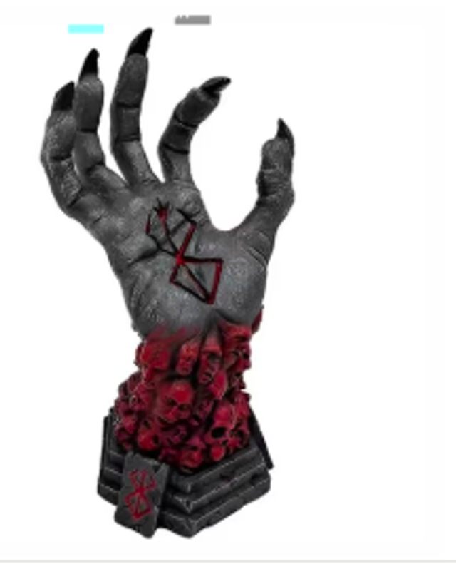 Luxe beeld Demoon hand grijs (25cm)