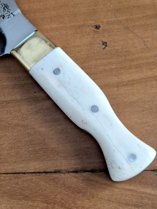 Faca Mineira 4 Pol Aço Inox 420c Osso Bovino Bainha