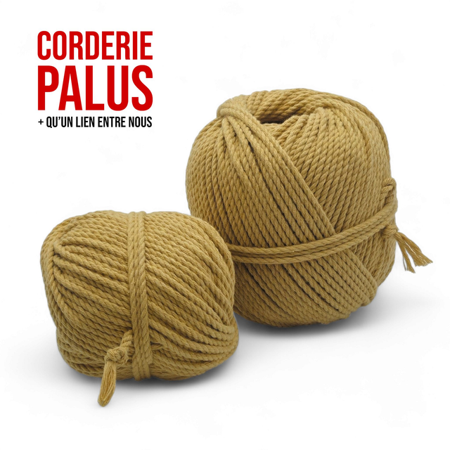 COTON MACRAME DIAMETRE 3MM BLE JASMIN OU TOURNESOL