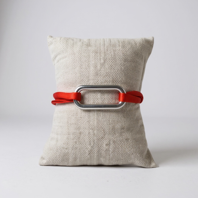 Bracelet cordon satin orange 