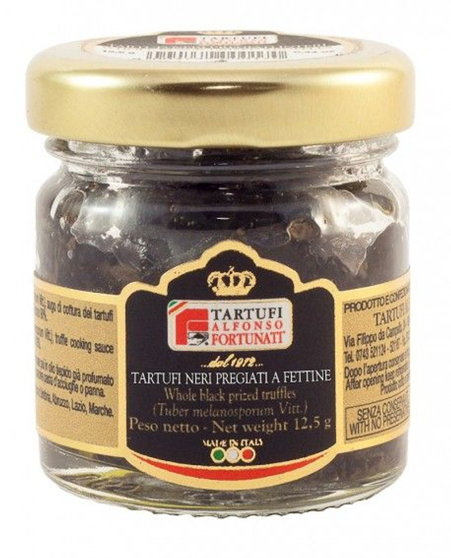 TARTUFO NERO PREGIATO A FETTINE 25 G, IN VASETTO DI VETRO - TARTUFI ALFONSO FORTUNATI