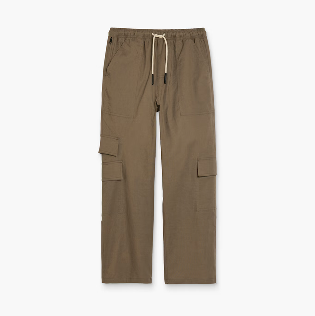 OAS Taupe Cargo Linen Pants