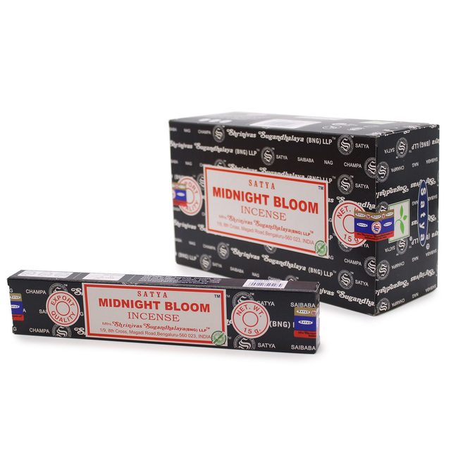 Caja GRANDE 12uni. Incienso Satya Media Noche