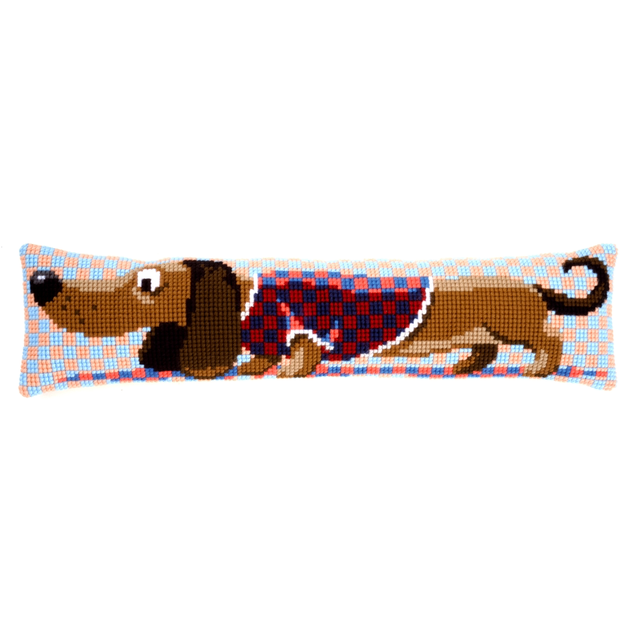 Cross Stitch Kit: Draft Excluder: Dachshund in Jacket