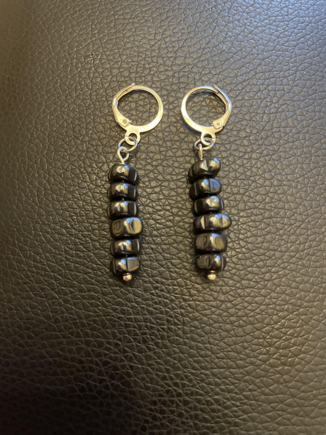 Boucles d'oreilles Hématite non magnétique chips