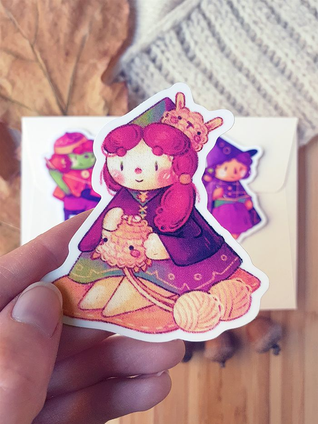 Sticker «Coline et le papillon lune »
