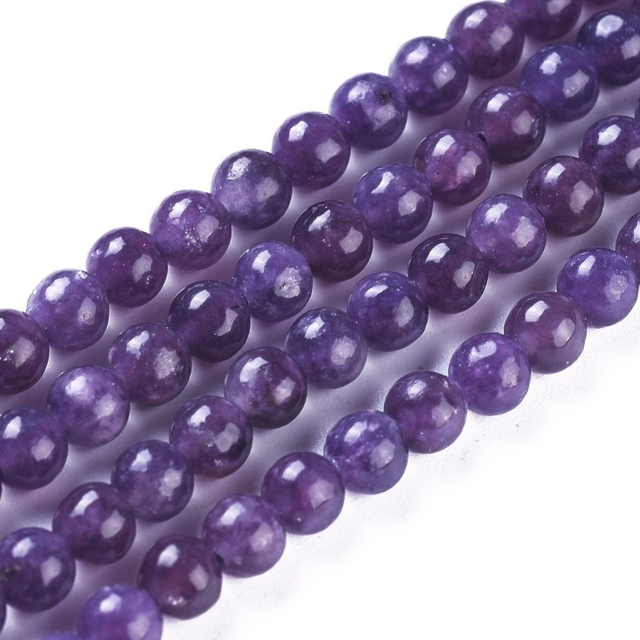 Lépidolite Perles Rondes Polies - A l&#039;unité