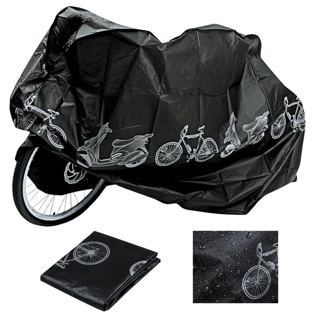 Housse de vélo Etanchéité Bâche noire pour scooter 200x105 mm
