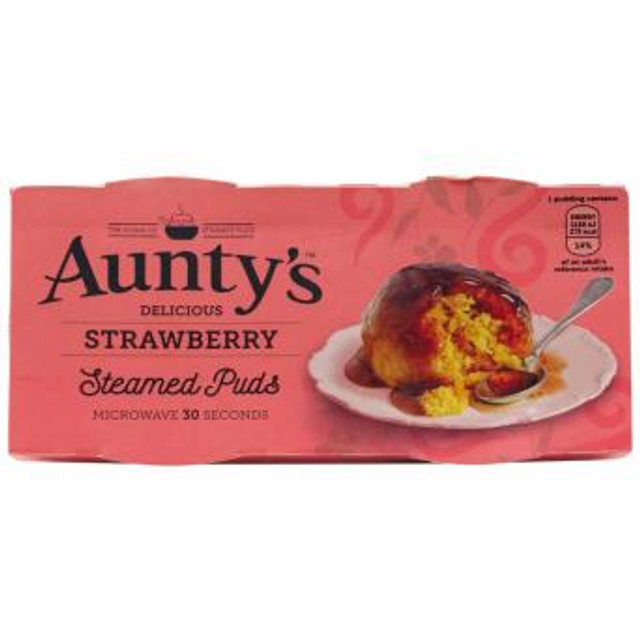 Aunty's - Strawberry Syrup - Steamed puddings twin pack 95g