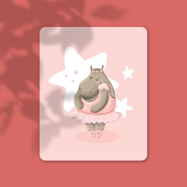 Danseuse hippopotame  - 13,9 x 10,7 cm