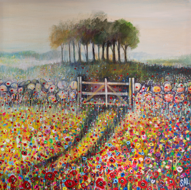 Print- Poppies and a Stane Dyke Wall