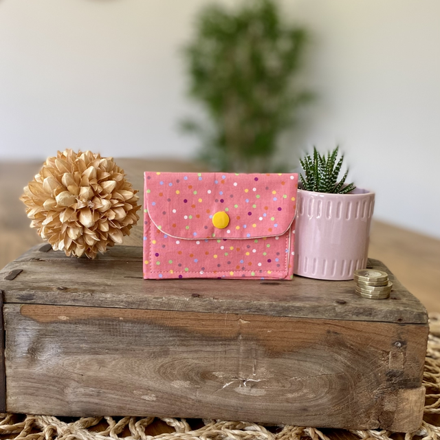Card Wallet - Pink Dotty