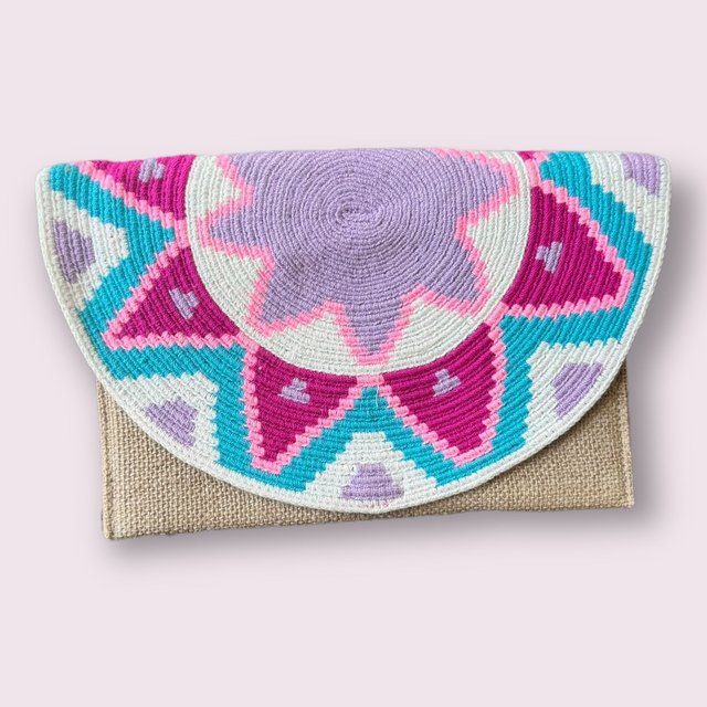 Pochette Juta e Uncinetto