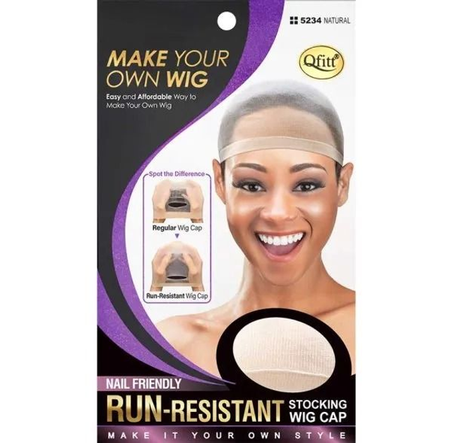 QFITT: RUN-RESISTANT STOCKING WIG CAP - NATURAL (5234)