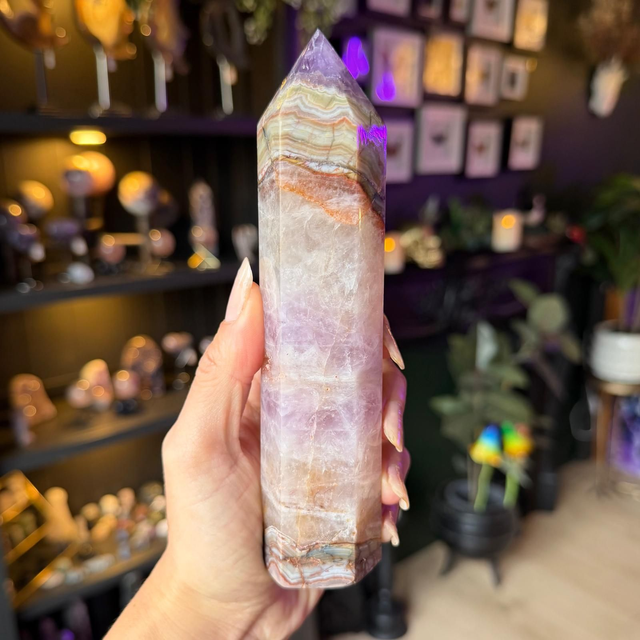 Amethyst with Crazy Lace Agate Tower R54Q3B (2)