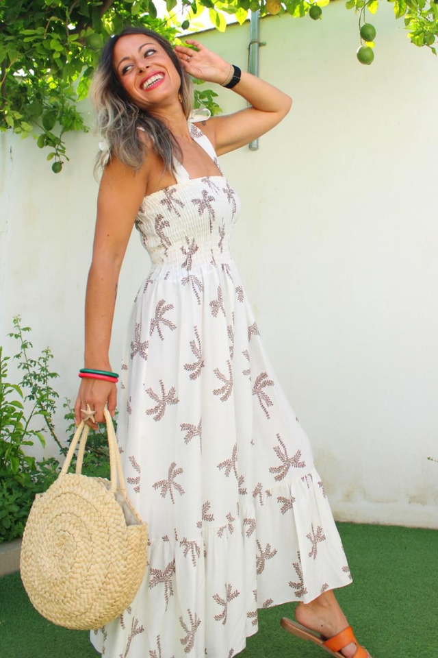 Vestido Palm Marrón