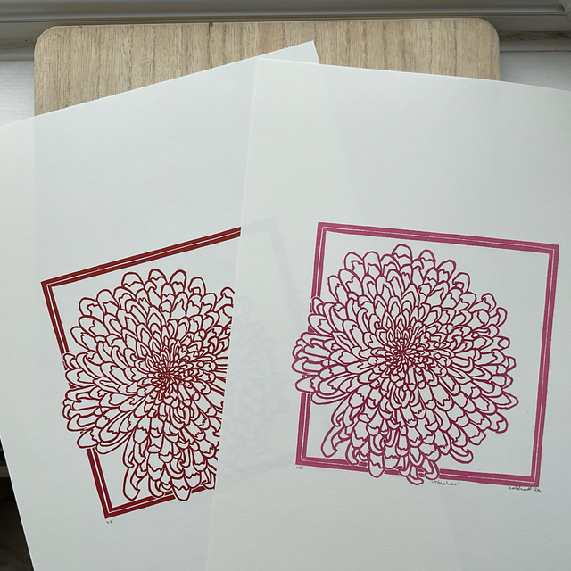 Dahlia Lino print