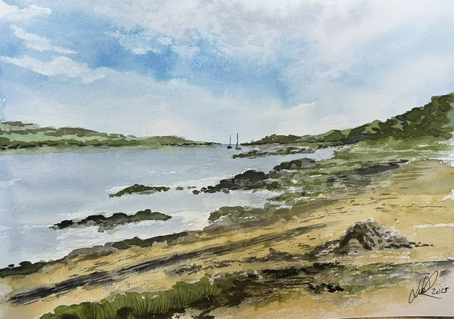 Original watercolour - Brighouse Bay (unframed)  