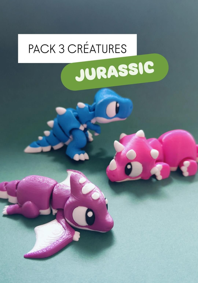 Pack 3 créatures - JURASSIC
