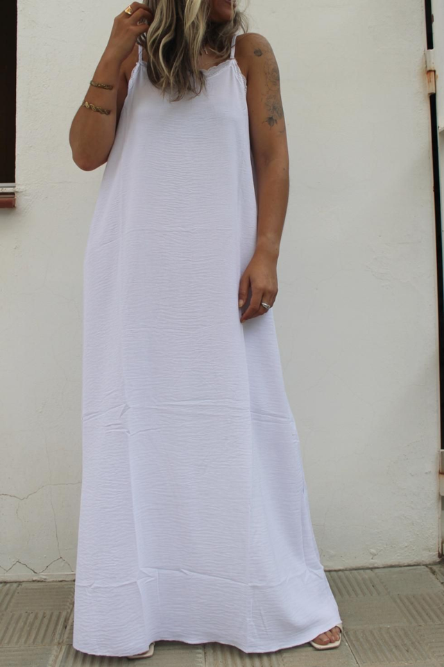 Vestido Lencero Low Blanco