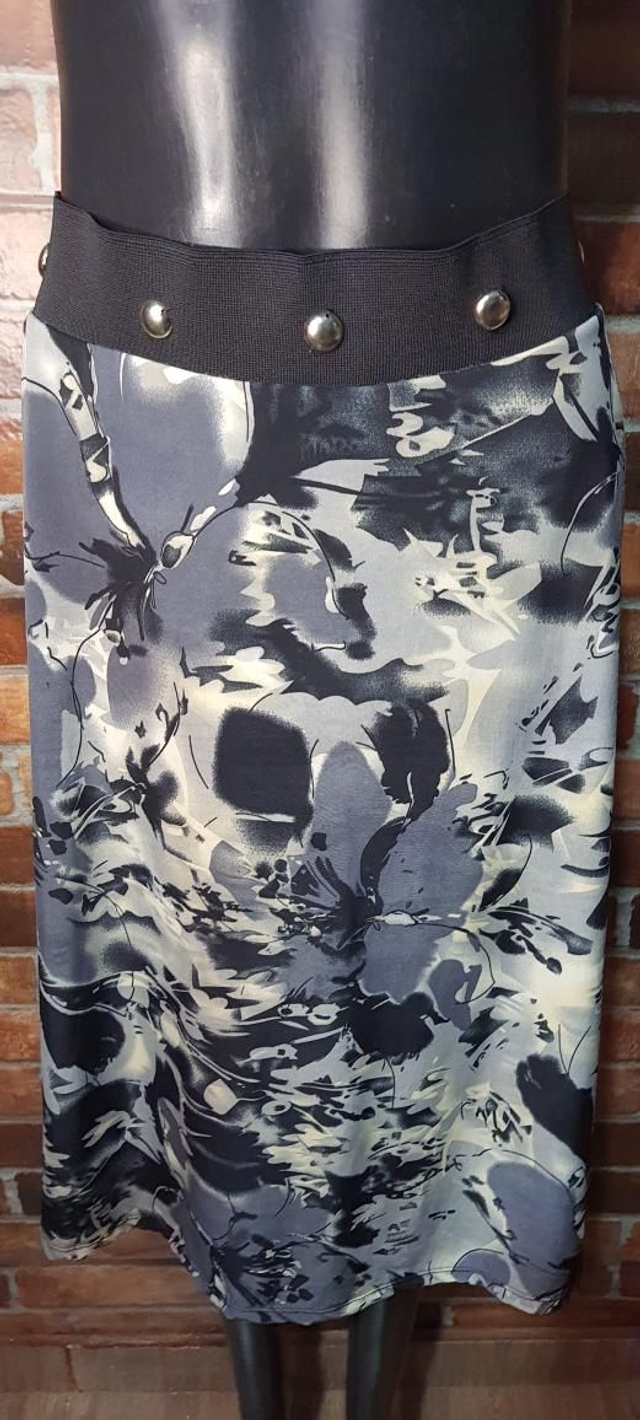 Saia Estampada Malha Fria, T/Gg