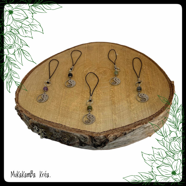 Bijoux de téléphone yin&amp;yang, lune et soleil