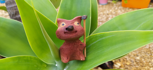 El sabio Nasutto: figura de colección los Boscaioli tallada a mano en cedro. Cada personaje es único y original creado exclusivamente por mi.  (2)