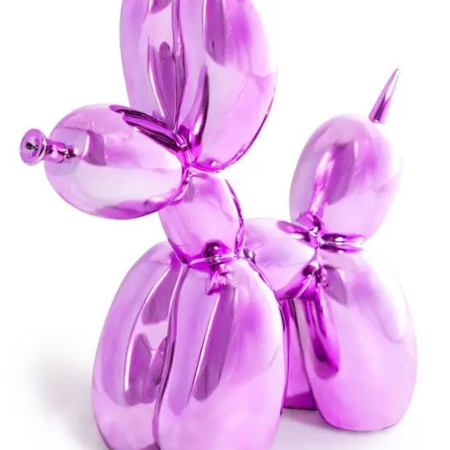 Large Electro Pink Dog Figure