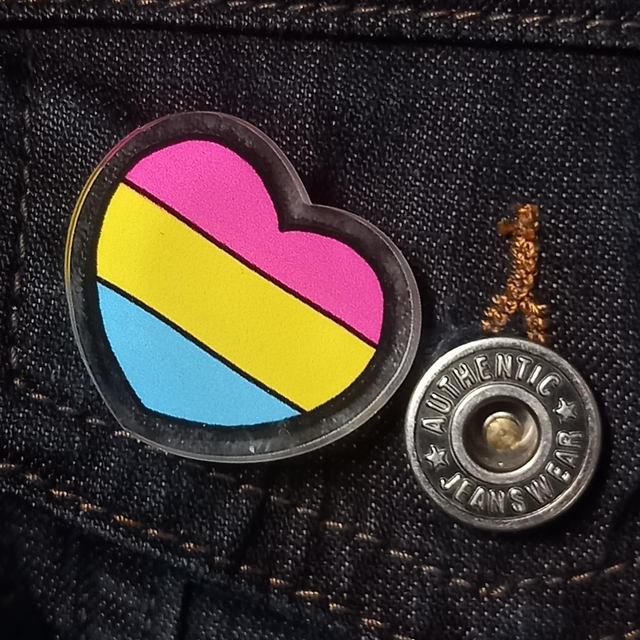 Pansexual Heart Pin 