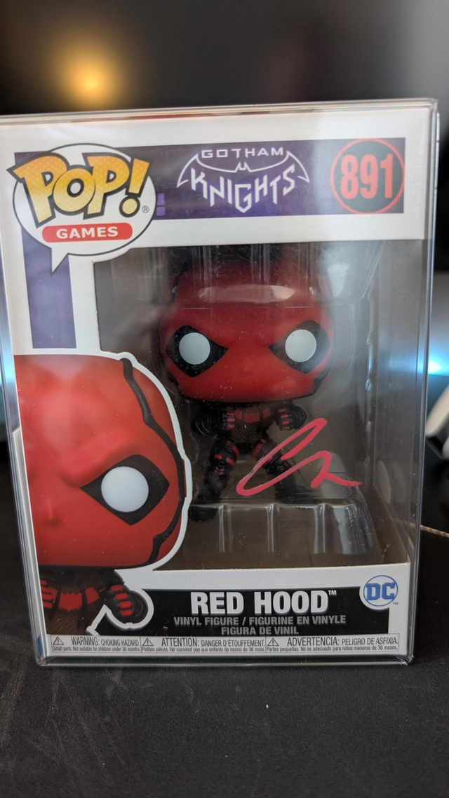 Funko Pop DC Batman Gotham Knights Red Hood 891 Signed By Curran Walters with ACOA