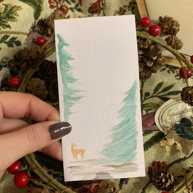 Carte de voeux illustrée - original