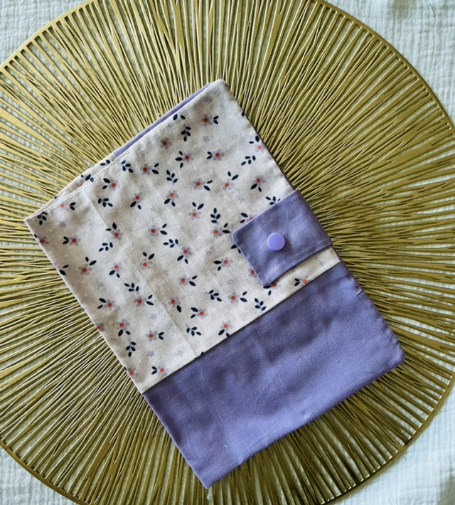 Protège carnet de santé en coton modèle « Dahlia » 