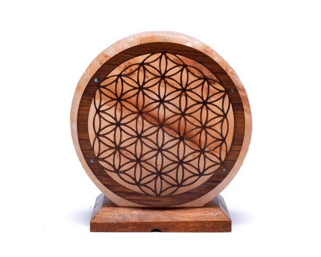 Lampe de sel fleur de vie